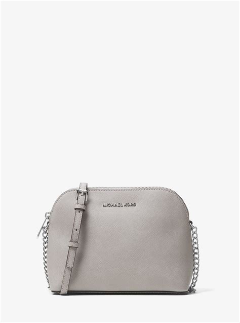 michael michael kors cindy large saffiano leather crossbody pearl grey|Michael Kors Cindy Large Saffiano Leather Crossbody.